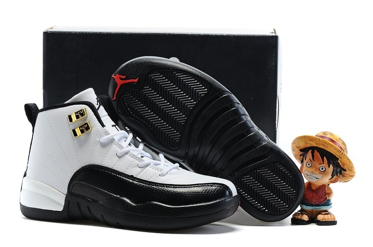 Air Jordan 12 White Black Shoes For Kids On Sale - Click Image to Close